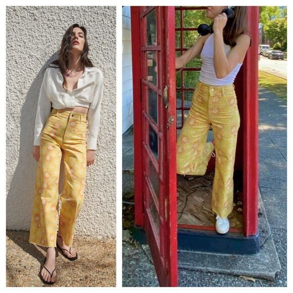 ZARA SUNFLOWER MARINE DENIM JEANS - Picture 15 of 15